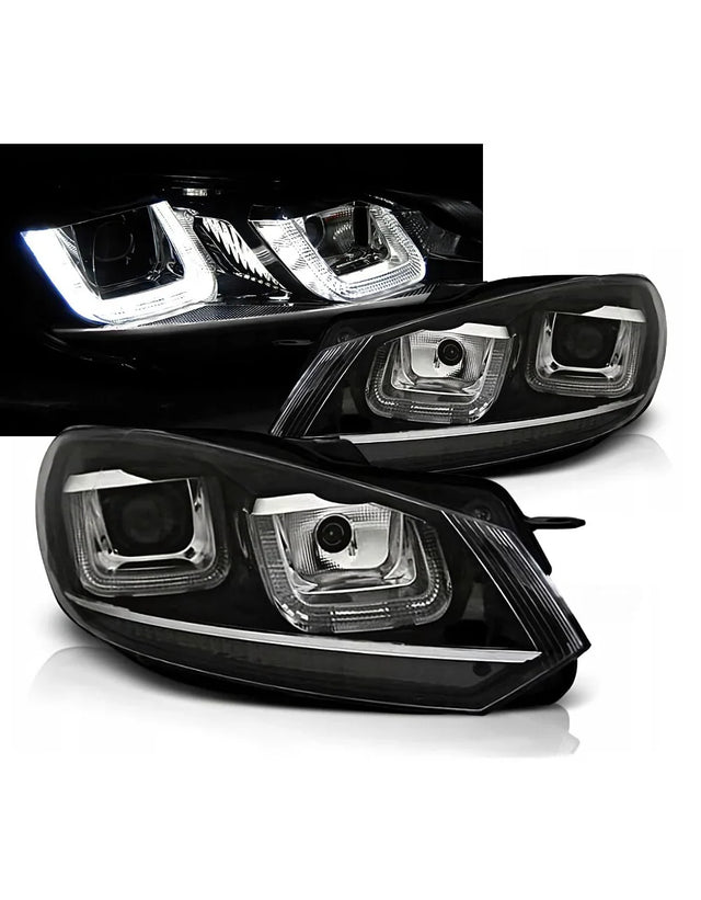 VW Golf 6 2008-2012 Fari Anteriori Luci Diurne LED R-Line Look - autorivallo