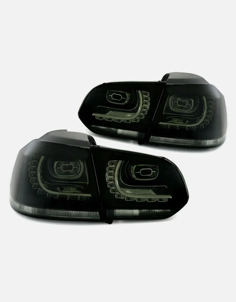 VW Golf 6 2008-2012 Fanali Posteriori LED Nero Fumé GTI Look - autorivallo