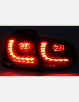 VW Golf 6 2008-2012 Fanali Posteriori LED Nero Fumé GTI Look - autorivallo