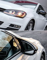 VW Golf 7.5 2017-2019 Calotte Specchietti Ottica R-Line Nero - autorivallo