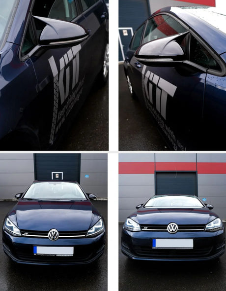 VW Golf 7.5 2017-2019 Calotte Specchietti Ottica R-Line Nero - autorivallo