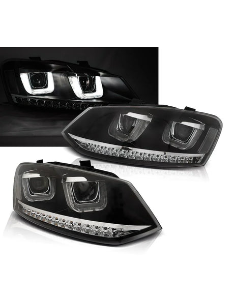 VW Polo 6R 6C 2009-2017 Fari Anteriori Luci Diurne LED R-Line - autorivallo